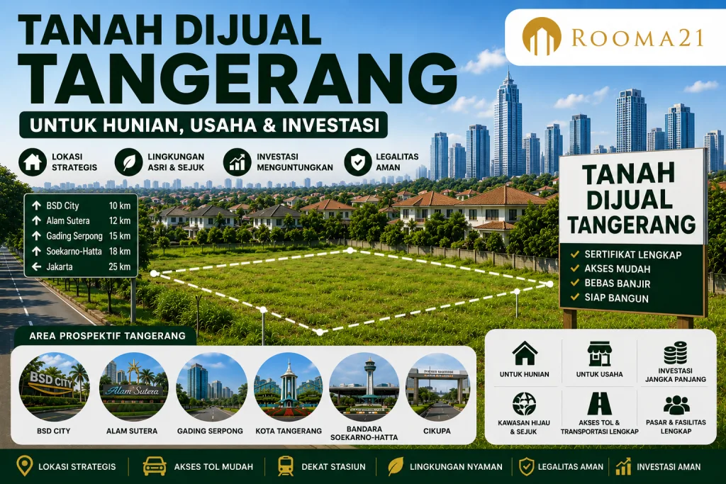 Tanah Tangerang Rooma21.com Tanah Dijual Tangerang Untuk Hunian Usaha Dan Investasi Rooma21com