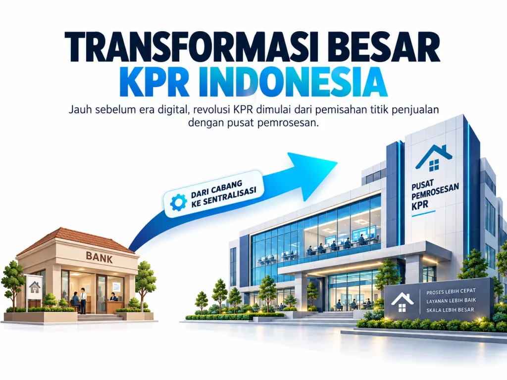 Centralized processing KPR di Indonesia menggambarkan transformasi mortgage banking dari proses berbasis cabang menuju operating model yang terpusat, standardized dan specialized.