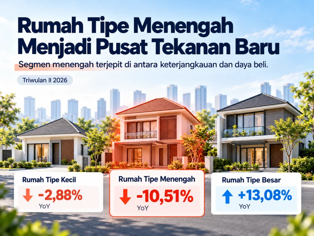 Penjualan Rumah Baru Masih Menurun, Rumah Tipe Menengah Paling Tertekan
