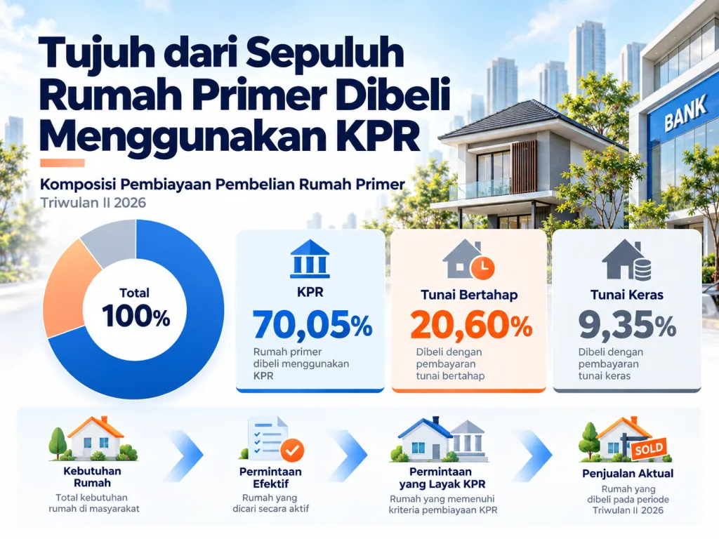 Tujuh Dari Sepuluh Rumah Primer Dibeli Menggunakan Kpr